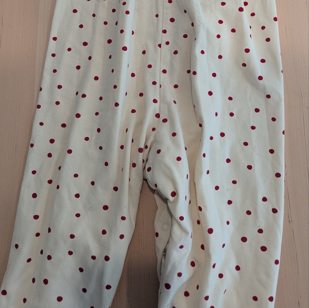 konges slojd Jumpsuit Baby Polkadot Scandinavian Cream Red 12M 18M - Picture 4 of 10